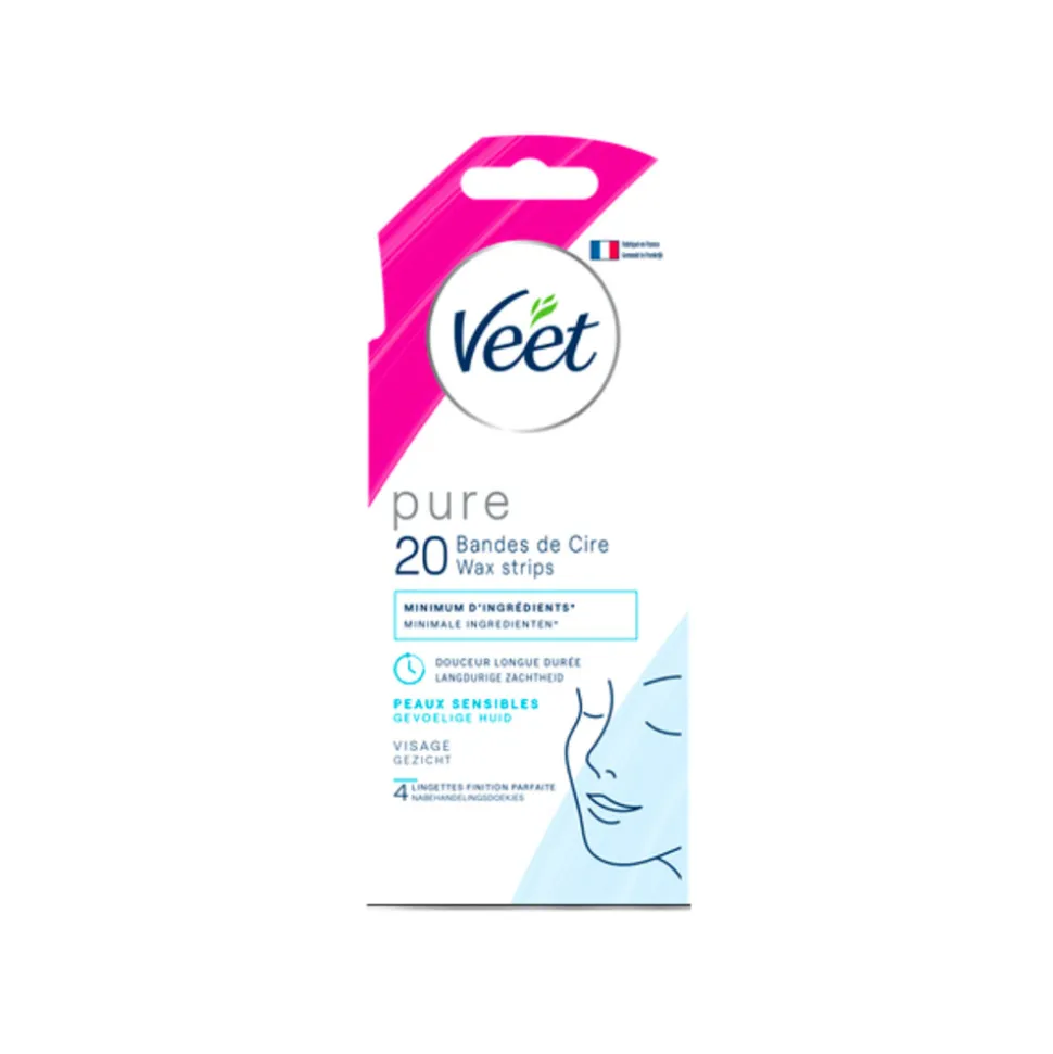 Veet Koude Waxstrips Pure Gezicht Hypoallergeen 20 stuks
