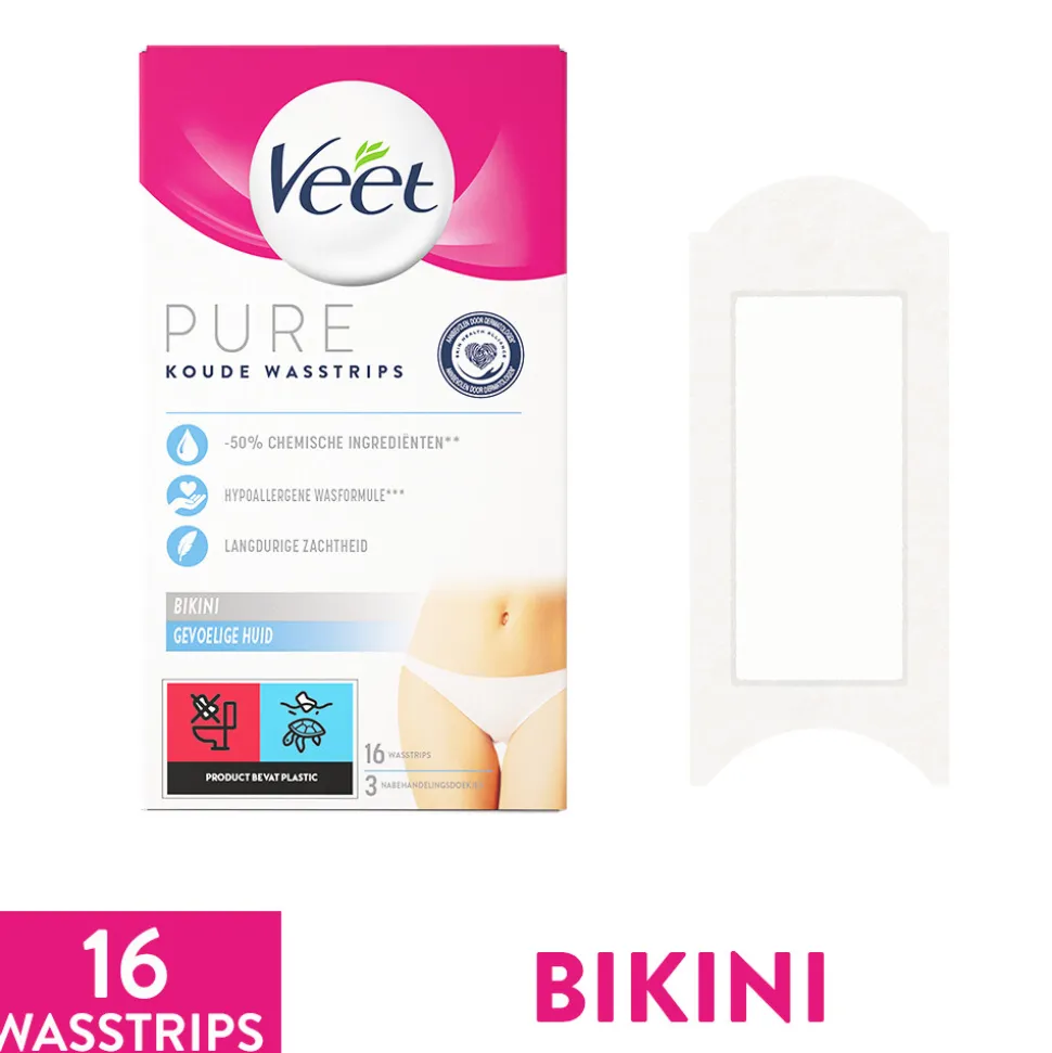 Veet Ontharingsstrips Bikinilijn Pure Gevoelige Huid 16 stuks