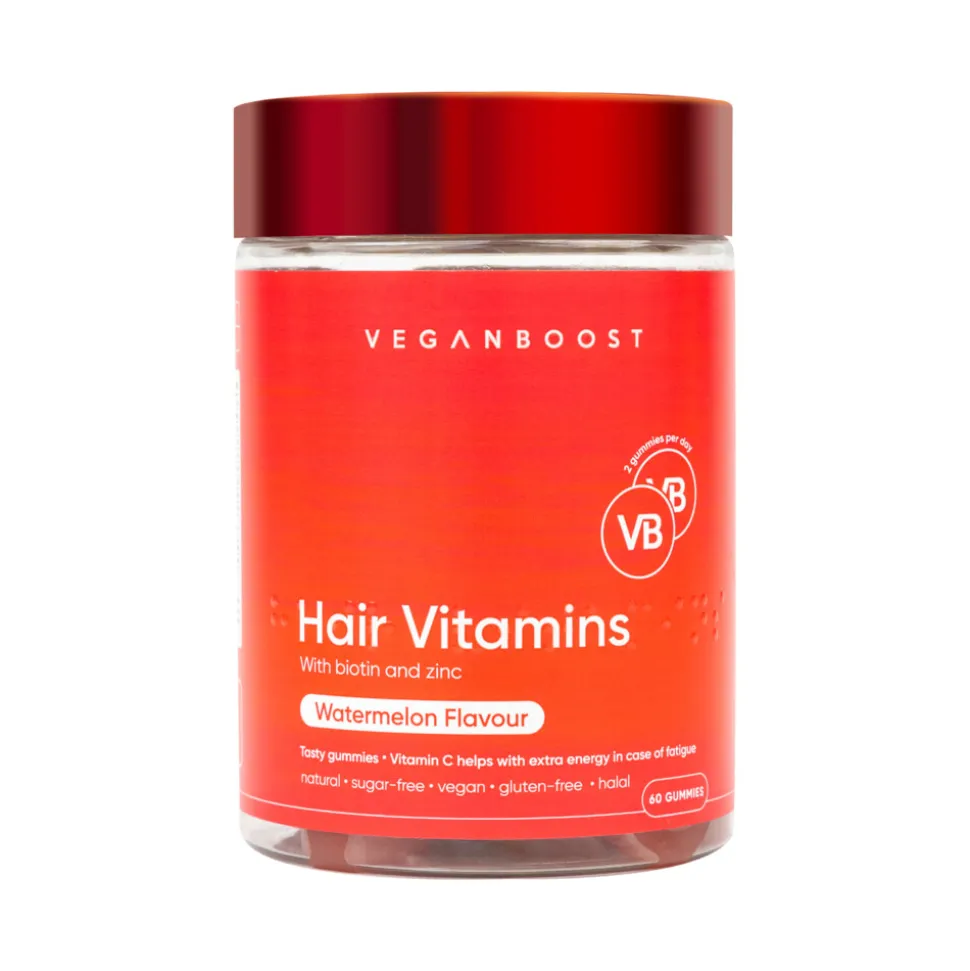 Veganboost Hair Vitamins Watermeloen 60 gummies