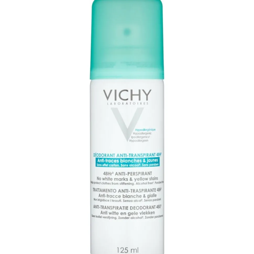 Vichy 48Hr Anti-Transpiratie en Anti-Witte en Gele Vlekken Deodorant Spray 125 ml