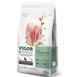 Vigor & Sage Kattenvoer Sterilised Indoor Poria 2 kg