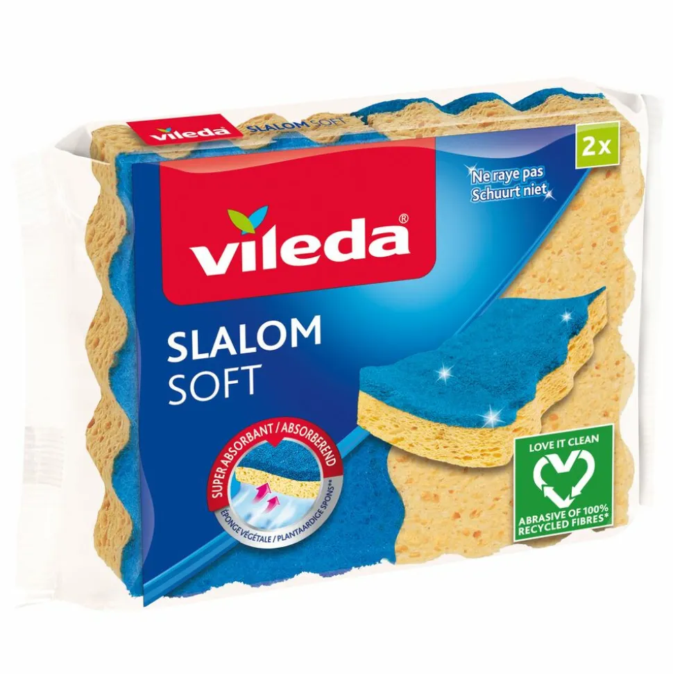 Vileda Schuursponsen Slalom Soft 2 stuks