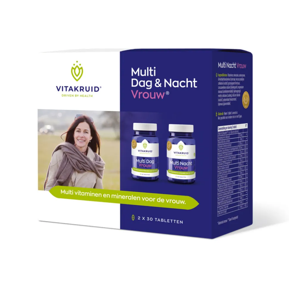 Vitakruid Multi Dag Nacht Vrouw 60 tabletten