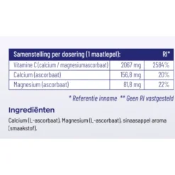 Vitakruid Vitamine C Poeder Calcium- & Magnesiumascorbaat 260 gr