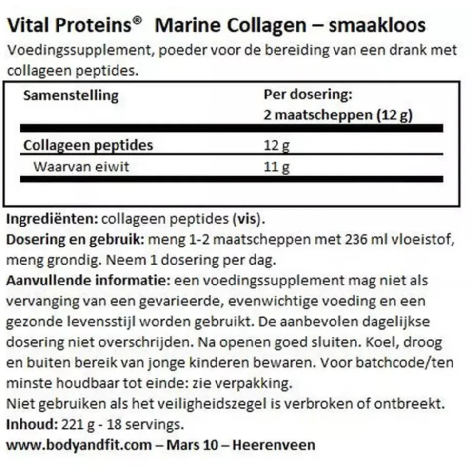 Vital Proteins Marine Collageen 221 gr