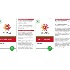 Vitals L-glutamine 1000 mg 60 capsules