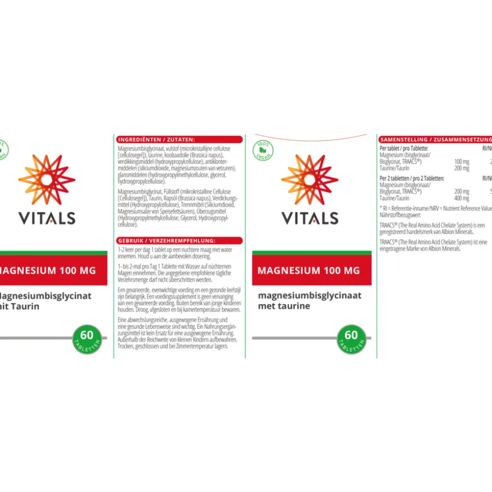 Vitals Magnesium 100mg 60 tabletten