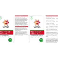 Vitals Msm 1000mg 120 tabletten