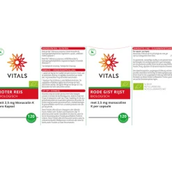 Vitals Rode Gist Rijst Bio 120 capsules