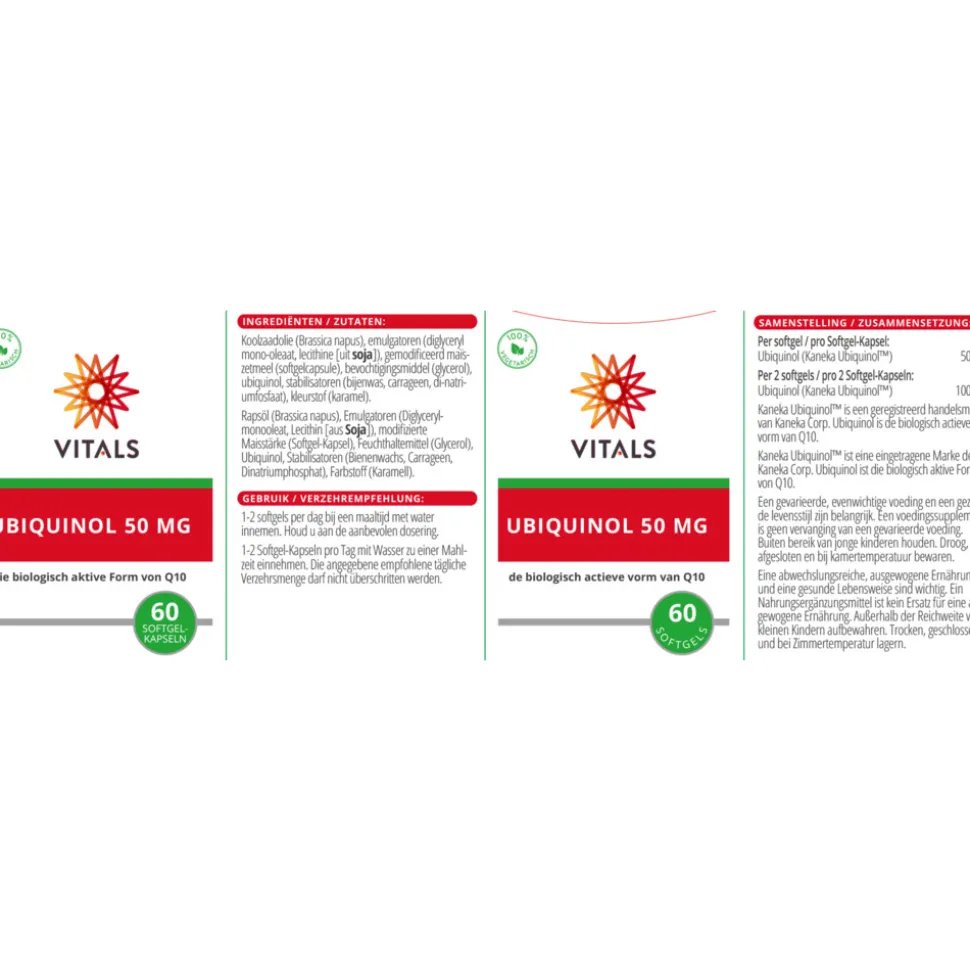 Vitals Ubiquinol 50mg 60 softgels