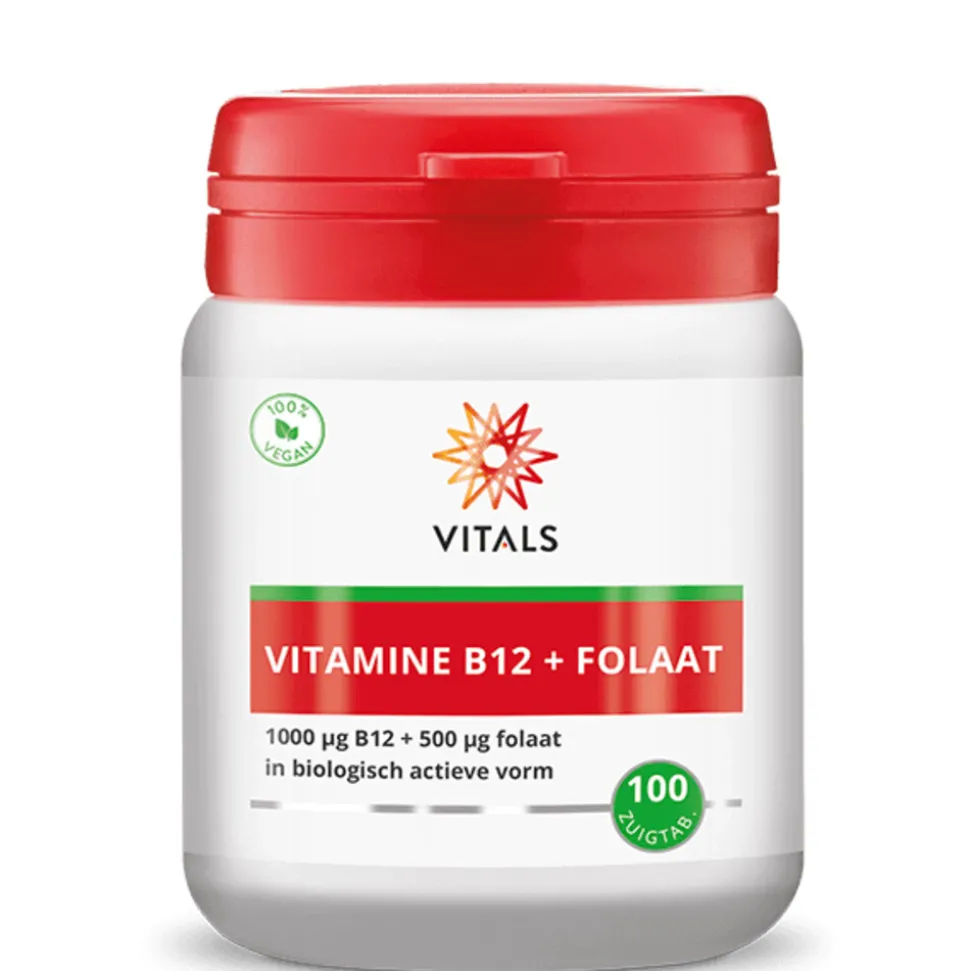 Vitals Vitamine B12 Met Folaat 100 zuigtabletten
