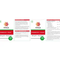 Vitals Vitamine B12 Met Folaat 100 zuigtabletten