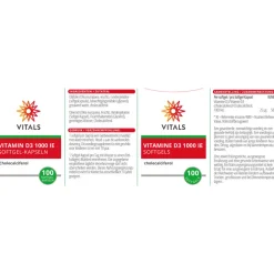 Vitals Vitamine D3 1000IE 100 capsules