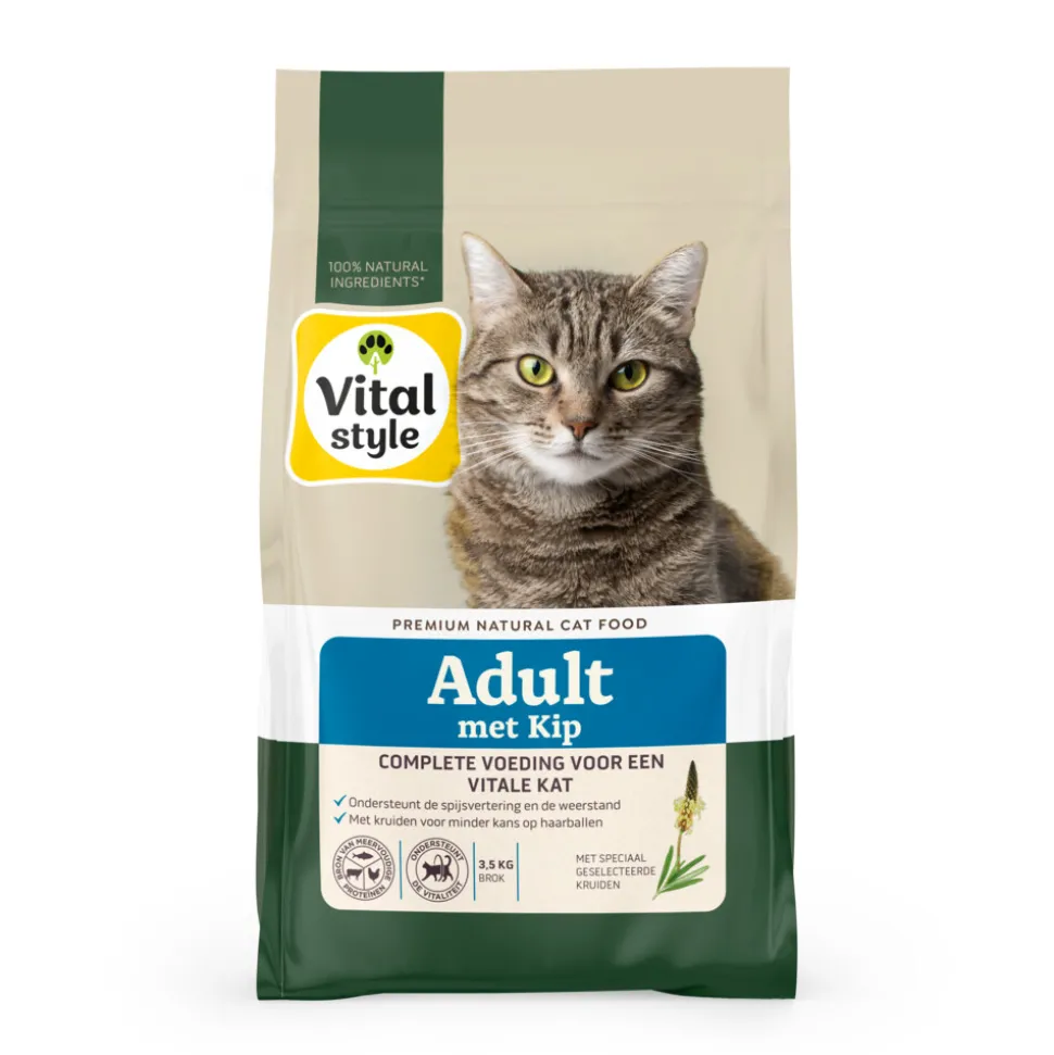 Vitalstyle Adult Kip Kattenvoer 3,5 kg