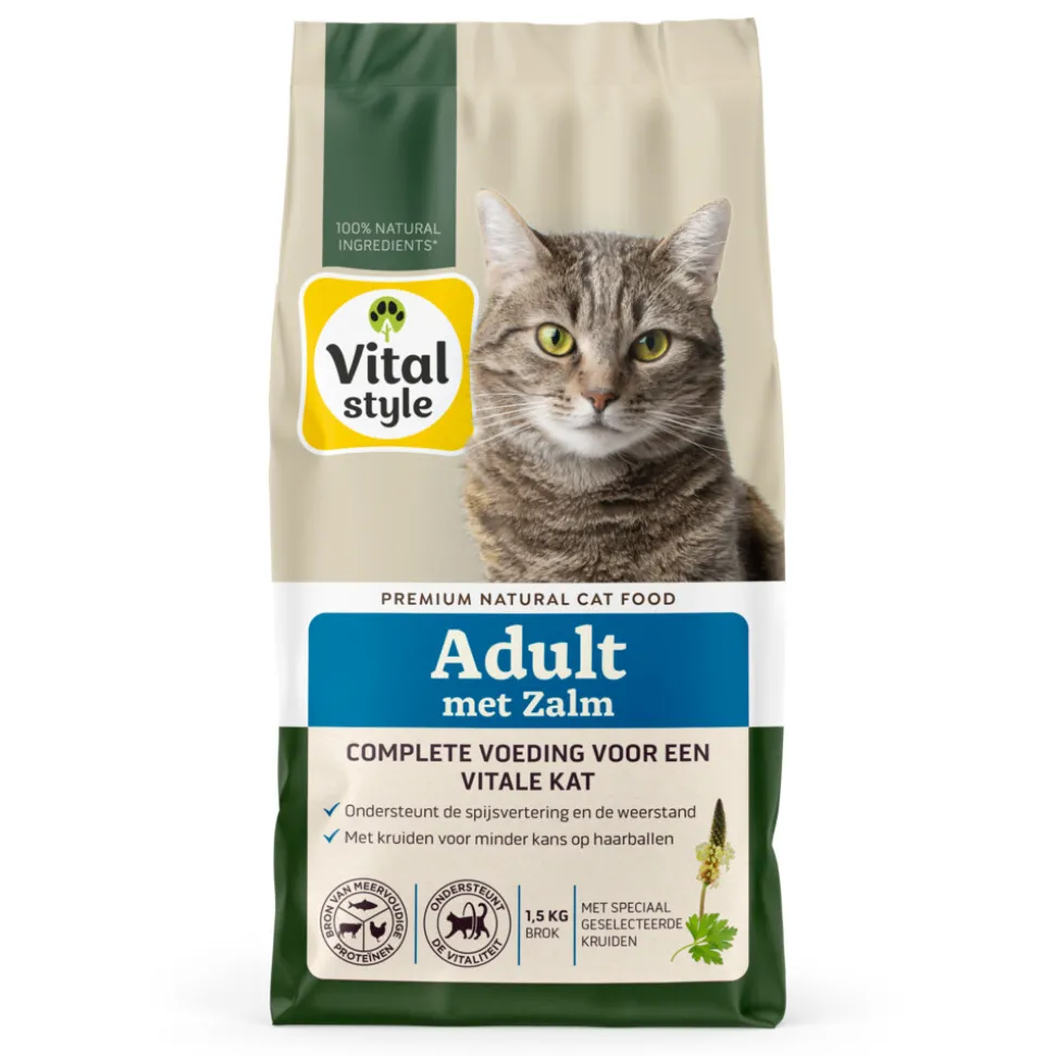 Vitalstyle Adult Zalm Kattenvoer 1,5 kg