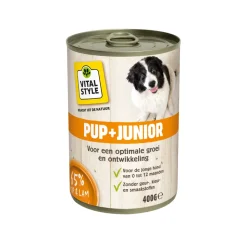 Vitalstyle Hondenvoer Blik Puppy - Junior 400 gr