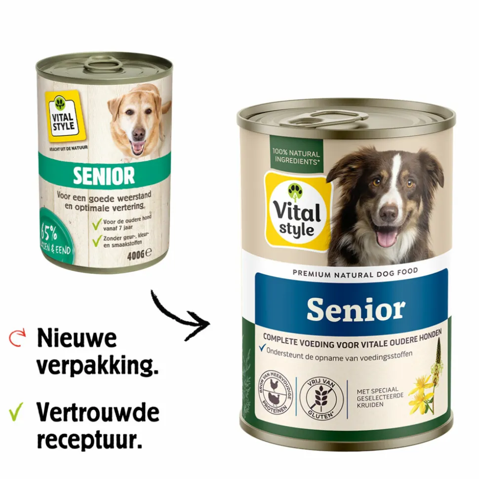 Vitalstyle Hondenvoer Blik Senior 400 gr