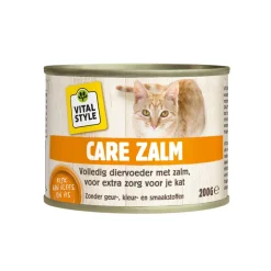 Vitalstyle Kattenvoer Blik Care Zalm 200 gr