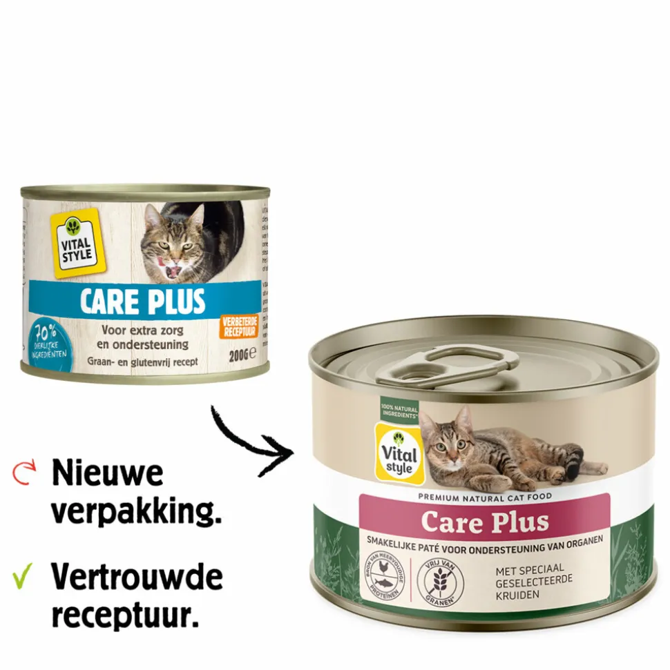 Vitalstyle Kattenvoer Blik Care Plus 200 gr