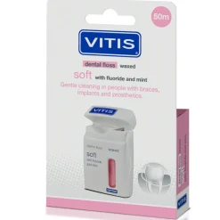 Vitis Waxed Dental Floss Fluoride & Mint 50 meter