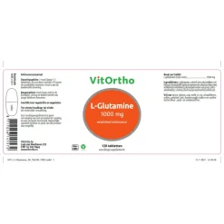 Vitortho L-Glutamine 1000 mg 120 tabletten