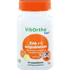 Vitortho Zink & C Kind 30 zuigtabletten
