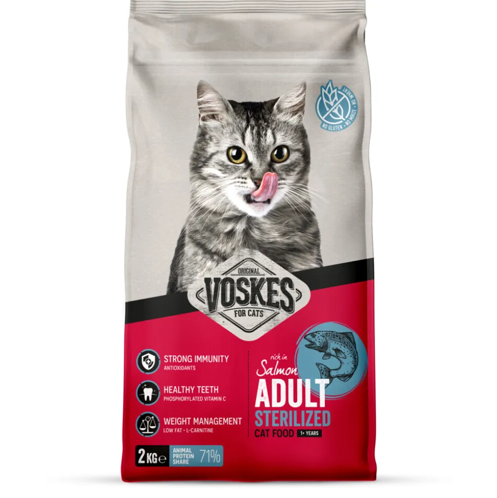 Voskes Kattenbrokken Sterilized Adult Zalm 2 kg