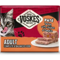 Voskes Kattenvoer Nat Paté Adult Kalkoen met Kip & Pompoen 85 gr