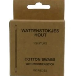 Wattenstaafjes Hout in een Doosje 100 stuks