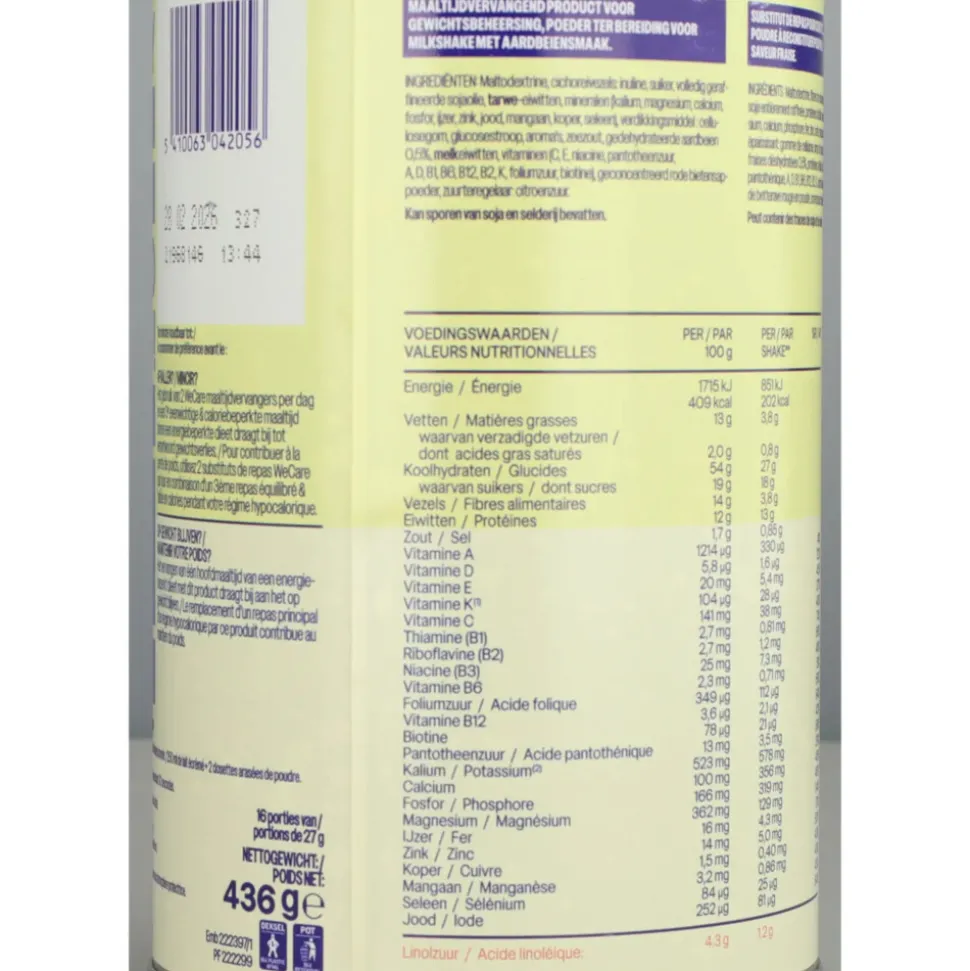 WeCare Meal Replacement Shake Strawberry 436 gr