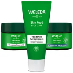 Weleda Skin Food Routine - Voedende Dagcréme 1 x 40 ml, Voedende Nachtcréme 1 x 40 ml & Reinigingsgel 1 x 75 ml Pakket