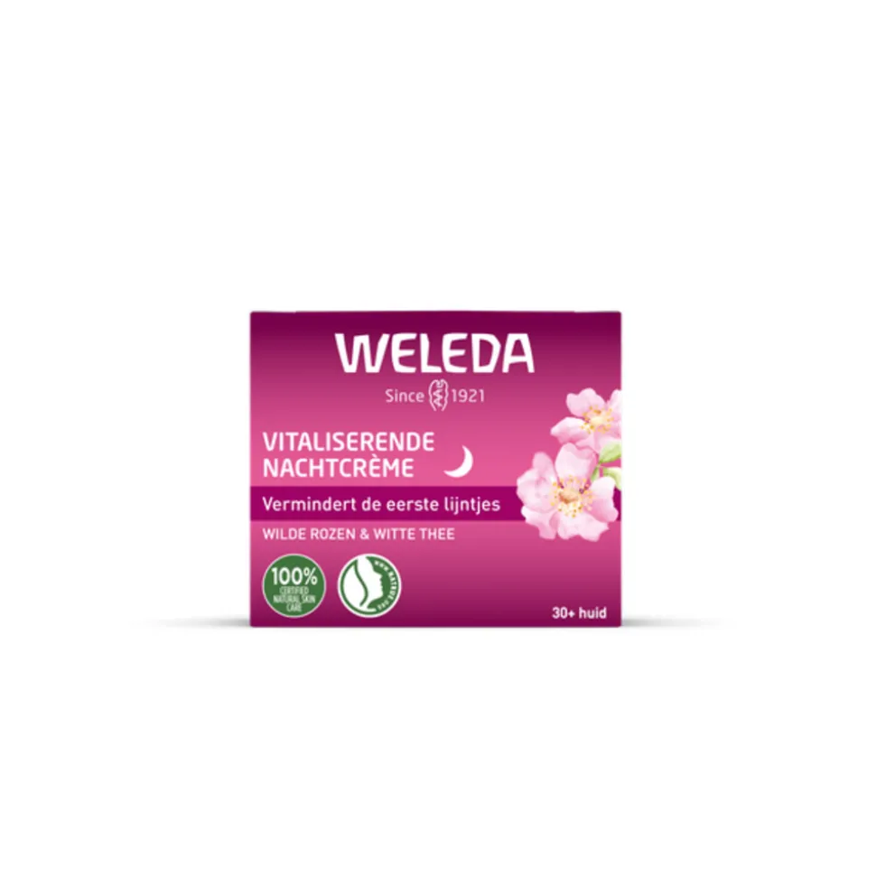 WELEDA Wilde Rozen & Witte Thee Vitaliserende Nachtcrème 40 ml