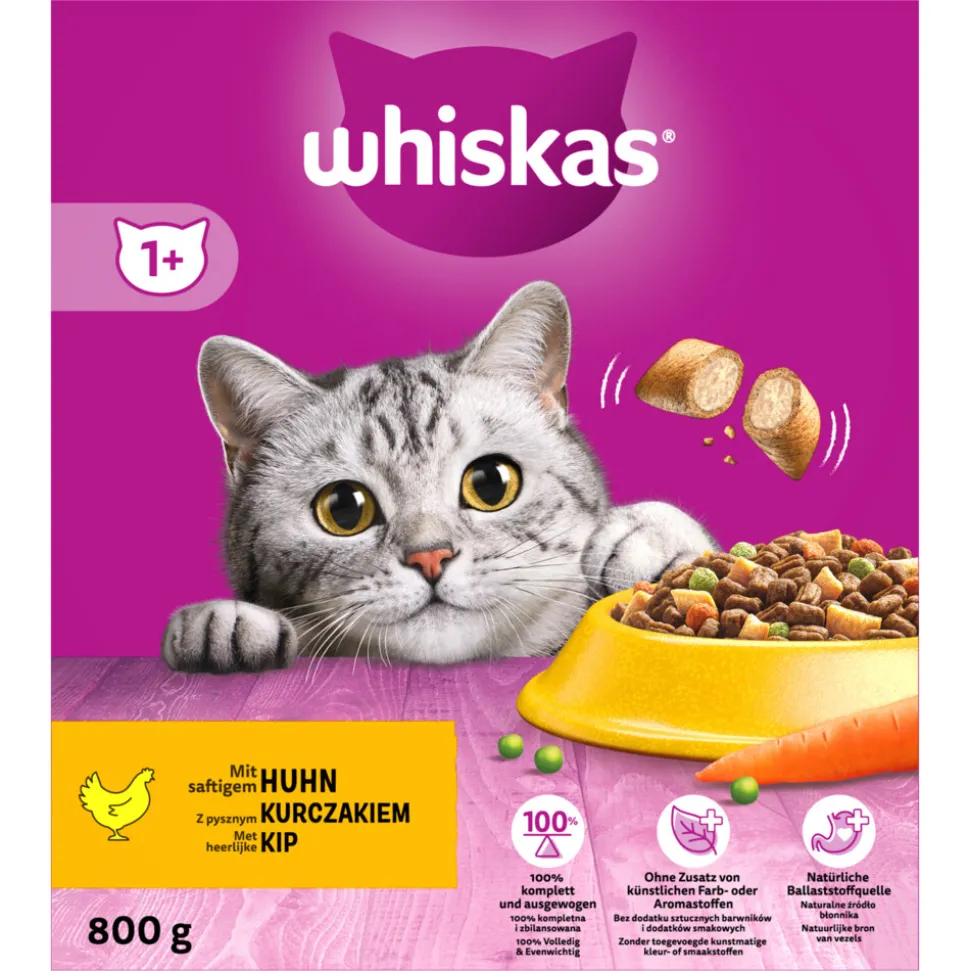 Whiskas 1+ Adult Katten Droogvoer Kip 800 gr