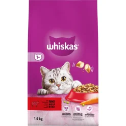Whiskas 1+ Adult Katten Droogvoer Rund 1,9 kg