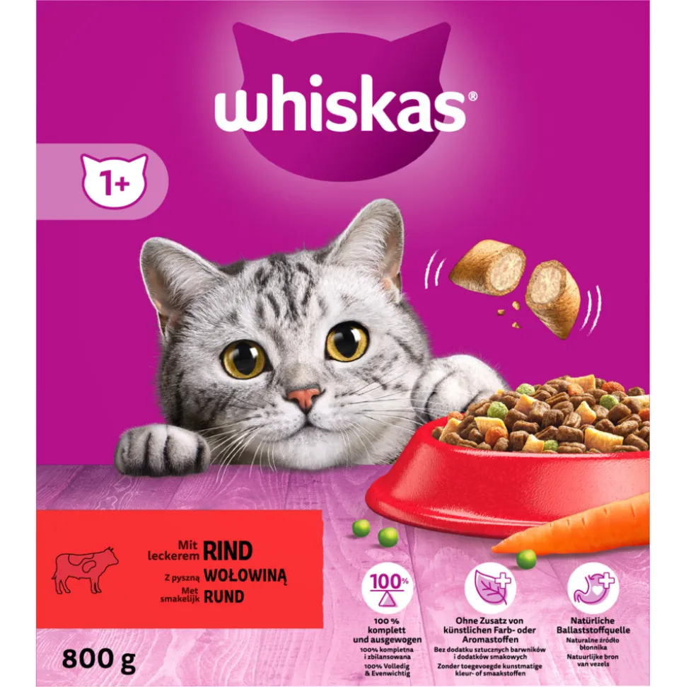 Whiskas 1+ Adult Katten Droogvoer Rund 800 gr