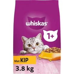 Whiskas 1+ Adult Katten Droogvoer Kip 3,8 kg