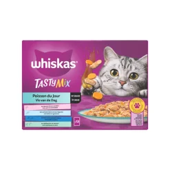 Whiskas Adult Multipack Vis van de Dag Selectie in Saus 12 x 85 gr
