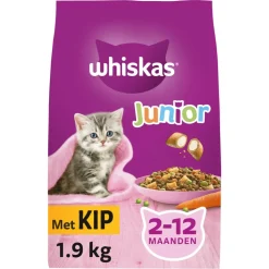 Whiskas Junior Kattenbrokken Kip 1,9 kg