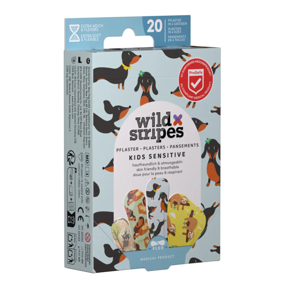 Wild Stripes Pleisters Kids Sensitive Animal Fun 20 stuks