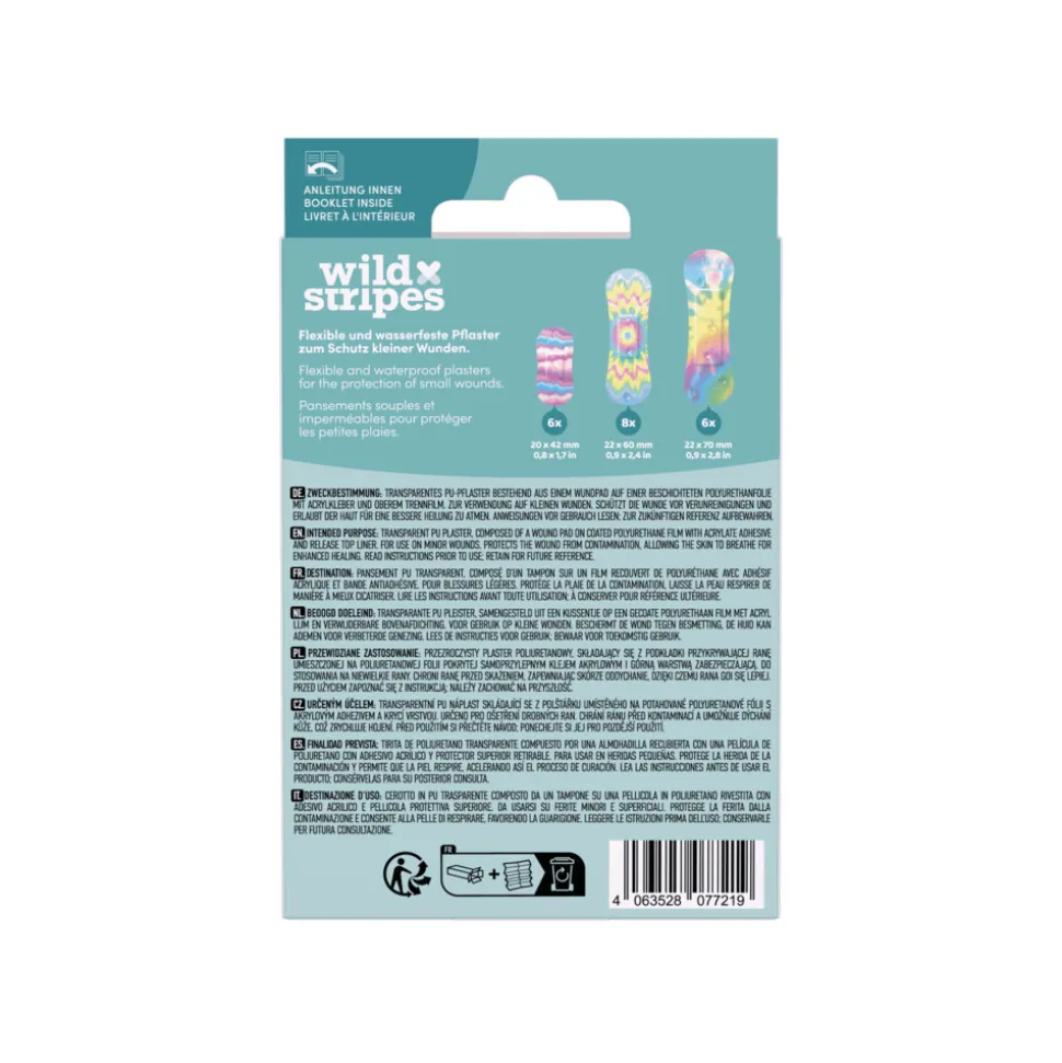 Wild Stripes Pleisters Waterproof Rainbow 20 stuks