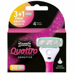 Wilkinson Quattro Sensitive Vrouwen Navulmesjes 4 stuks