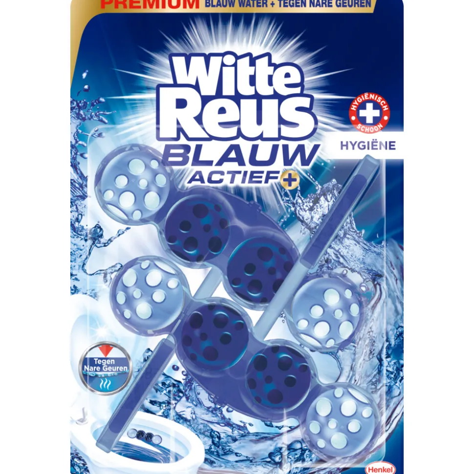 Witte Reus Toiletblok Blauw Actief Hygiëne 2 stuks