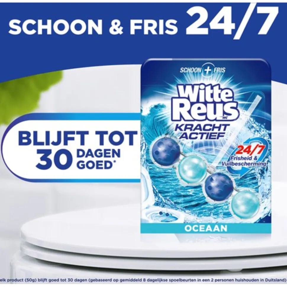 Witte Reus Toiletblok Kracht Actief Oceaan