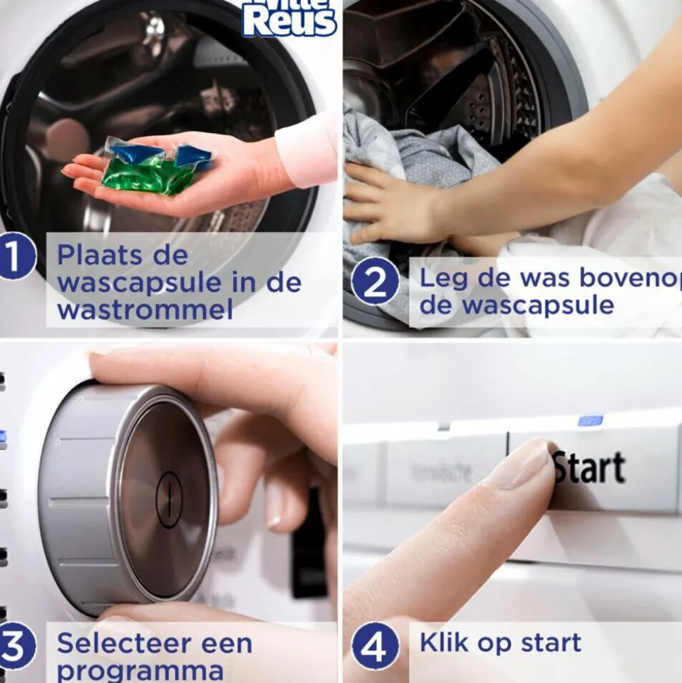 Witte Reus Wasmiddel Frisse Reus 3+1 Power Caps Lotus 14 stuks