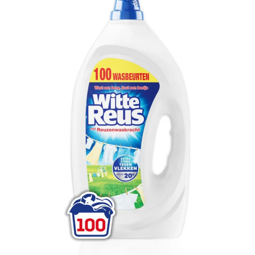 Witte Reus Wasmiddel Gel 100 Wasbeurten 4,5 liter
