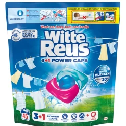 Witte Reus Wasmiddelcapsules 3+1 Power Caps Witte Was 45 stuks