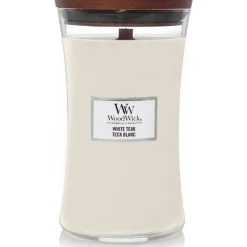 WoodWick Geurkaars Large White Teak 611 gr