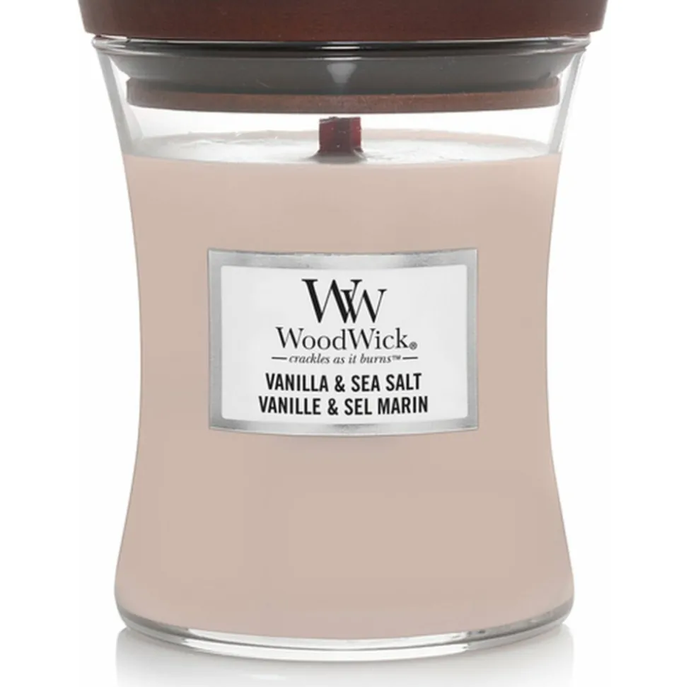 WoodWick Geurkaars Medium Vanilla & Sea Salt 275 gr