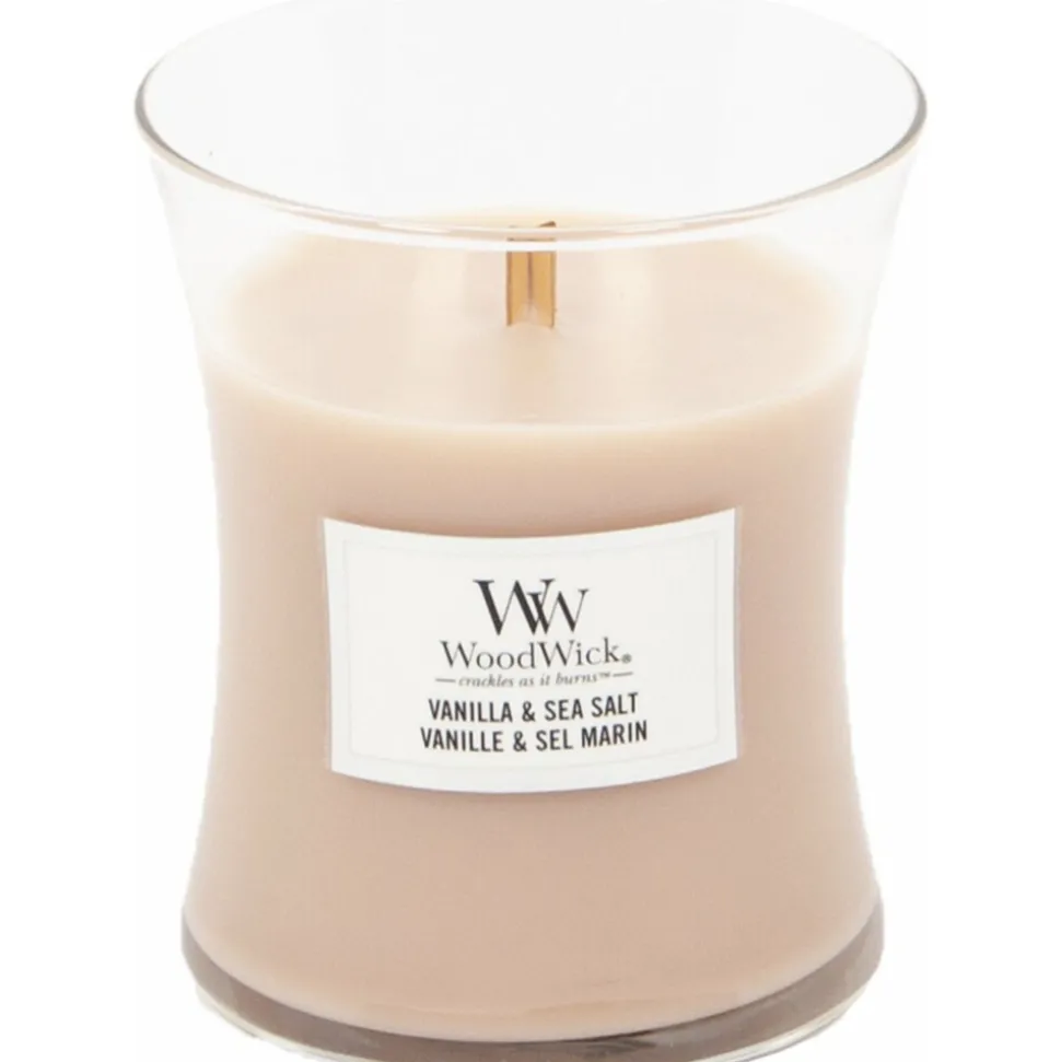 WoodWick Geurkaars Medium Vanilla & Sea Salt 275 gr
