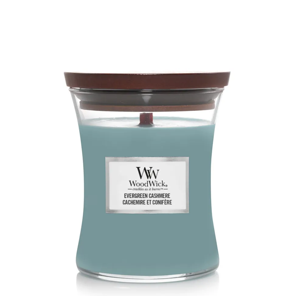 WoodWick Geurkaars Medium Evergreen Cashmere 275 gr